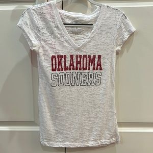 Ladies burn-out fitted  Oklahoma Sooners t-shirt